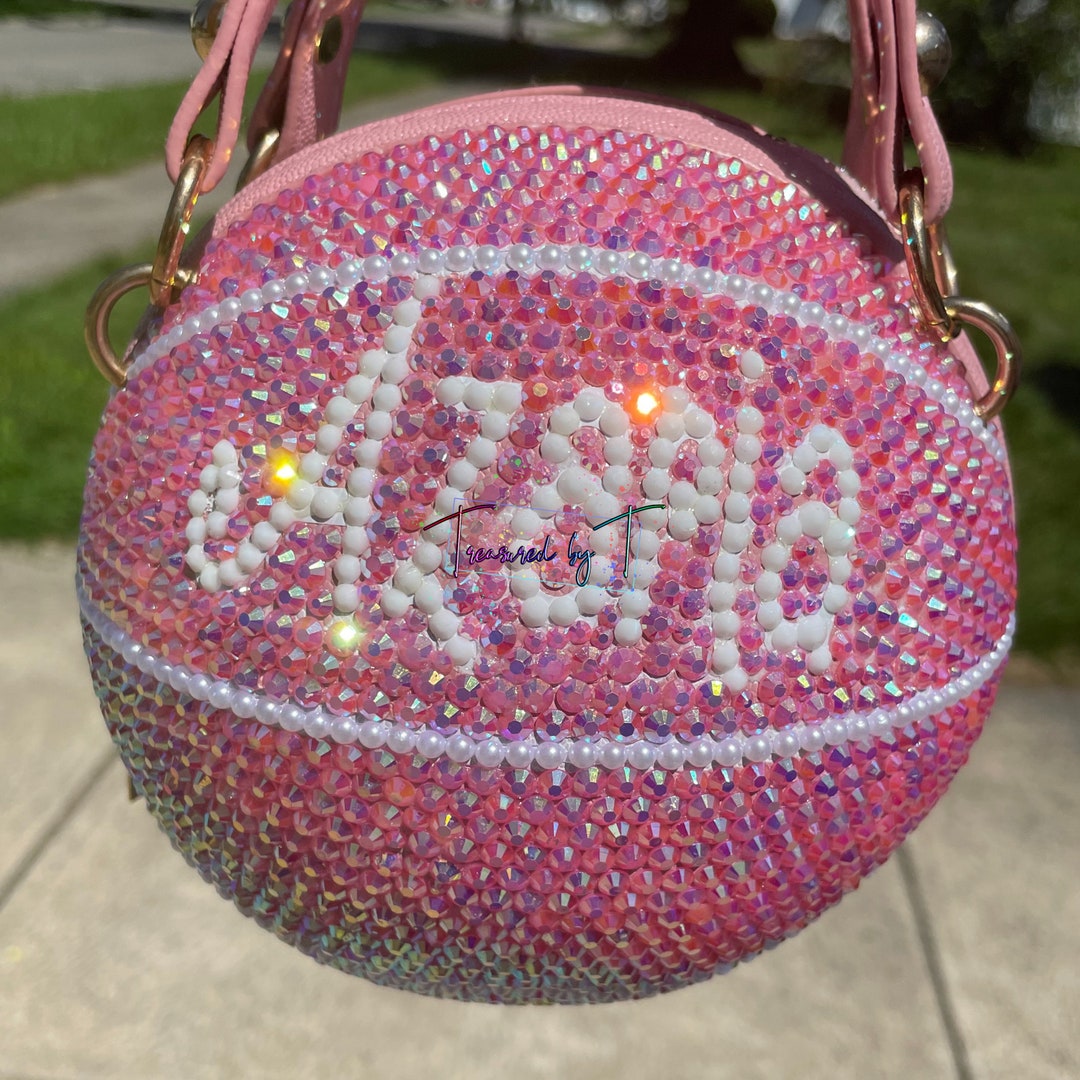 Personalized Bling Basketball Purse Etsy