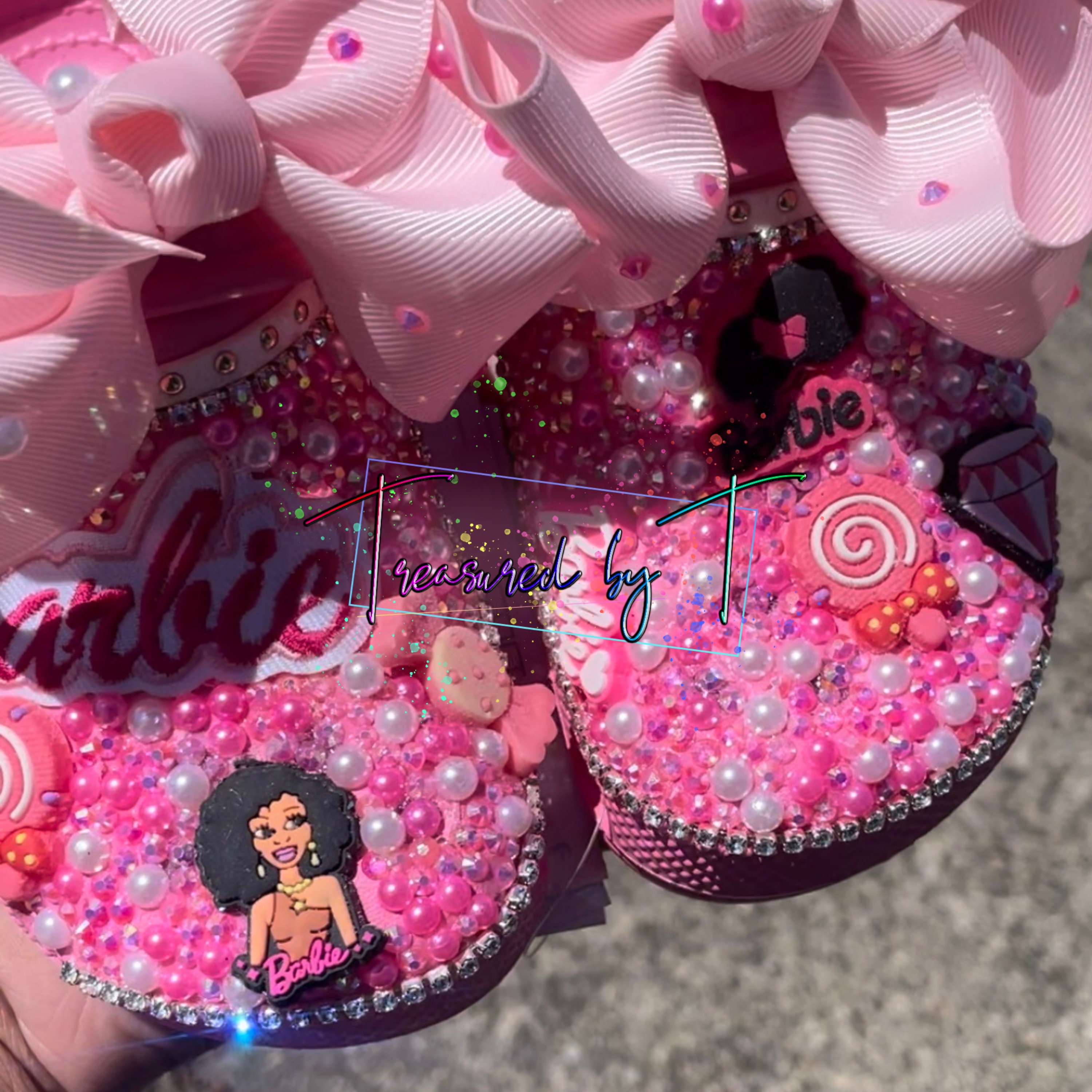 Barbie Bling Shoe Charms Metal Faux Gold Rhinestone – Girl + Sports