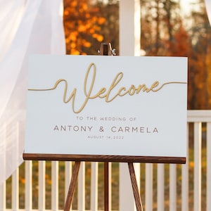 Wedding Welcome Sign, Personalized Welcome Board, Wooden Wedding Sign, Welcome to our Wedding Sign, 3D Wedding Sign, Rustic Wedding Decor