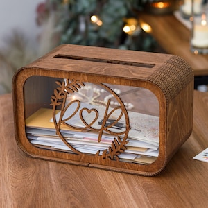 Scatola di carta di matrimonio personalizzata, scatola dei ricordi, scatola di carta per matrimonio, scatola busta di legno, salvadanaio, regali di nozze, arredamento matrimonio rustico