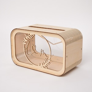 Scatola per biglietti di nozze personalizzata, scatola per biglietti di nozze in legno, scatola per posta per matrimoni, salvadanaio per matrimoni, scatola per biglietti di fidanzamento, 2b1Wedding Decor