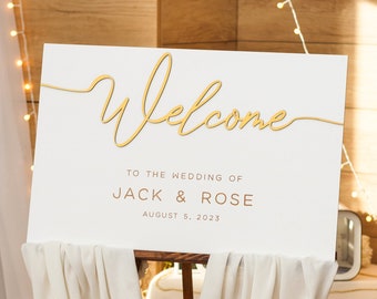 Wedding Welcome Sign, Welcome Sign for Wedding, Personalized Welcome Board, Wooden Wedding Signs, Welcome to Our Wedding Sign, Wedding Decor