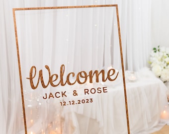 Acrylic Welcome Sign, Wedding Welcome Board, Personalized Wedding Signs, Welcome to our Wedding Sign, 3D Wedding Sign, Rustic Wedding Decor