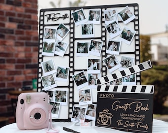 Polaroid Wedding Guest Book Alternative, Wedding Cinefilm Guest Book Photo Sign, Instax Guest Book Personalized Photo Album 2b1Wedding Decor