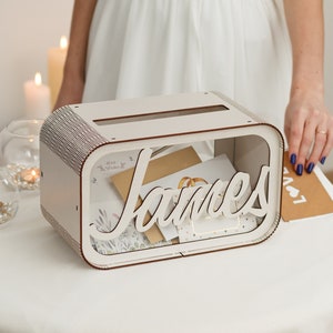 Caja de tarjeta de madera para boda, caja de tarjeta de boda, regalos de boda personalizados, decoración de boda, caja de recuerdo, caja de sobre, decoraciones de boda