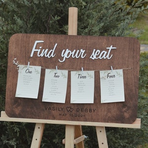 Wedding Seating Chart, Wedding Sign, Seating Chart Board, Table Seating Chart, Wooden Wedding Sign, Wedding Decor