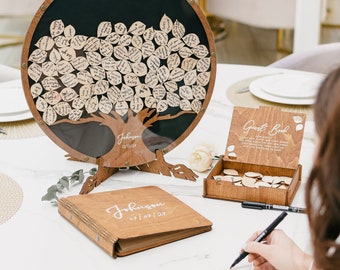 Wedding Guest Book Alternative, Family Tree Guest Book Wedding Sign - Wood, Personalized Wedding Rustic Decor 2b1Wedding