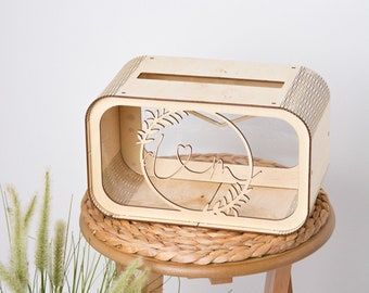 Wedding Money  Box - Card Box for Wedding - Wood Card Box - Engagement Card Box - Wedding Decor