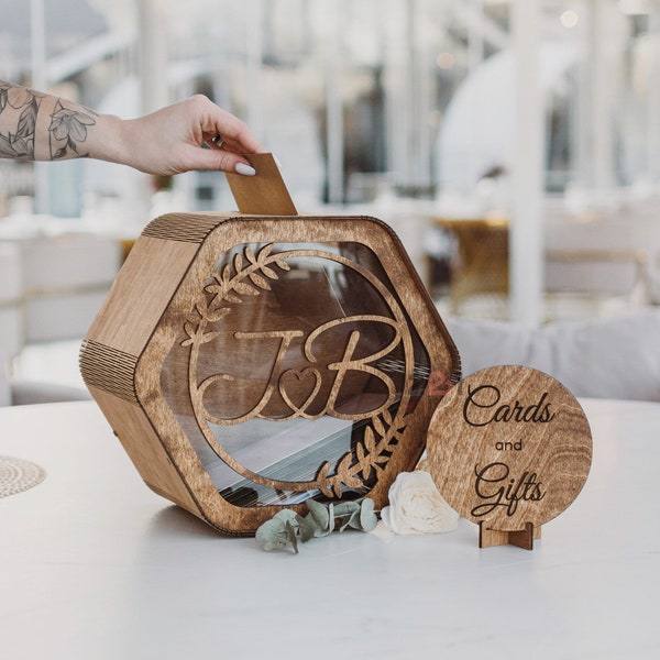 Erinnerungsbox aus Holz für Grußkarten, Erinnerungsbox aus Holz für Hochzeit, Erinnerungsbox aus Holz für die Hochzeit, Hochzeitskartenbox mit Schlitz