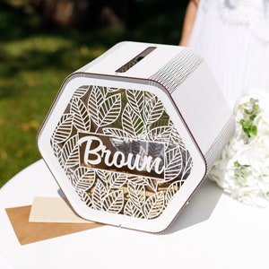 Personalized Card Box for Wedding, Wedding Card Box with Slot, Wedding Decorations, Wooden Envelope Box, Rustic Wedding Decor 2b1Wedding