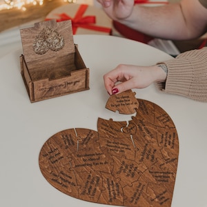 Reasons Why I Love You, Personalized Puzzle in Wood Box, Valentines Day Gifts for her, Gifts for Girlfriend/Boyfriend/Husband