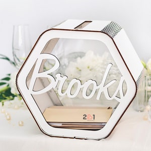 Scatola di carte di nozze personalizzata, scatola di carte per matrimonio, scatola di legno, decorazioni nuziali, decorazioni per matrimoni rustici, scatola di memoria personalizzata, scatola di ricordo