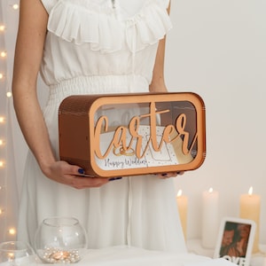 Card Box for Wedding, Wedding Card Box, Personalized Keepsake Box, Wooden Envelope Box, Custom Wedding Gifts, Wedding Decor