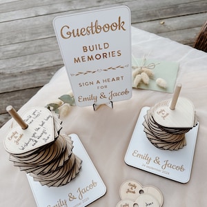 Hochzeit Gästebuch Alternative Personalisierte Gästebuch für Hochzeit 2b1Wedding Decor Rustikales Gästebuch (Holz) Hochzeitsschild Gästebuch Ideen