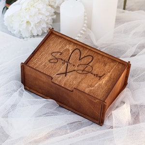 Keepsake Box, Wooden Memory Chest, Personalized Gift Box, Anniversary gifts, Christmas gifts, Engagement Wedding gift for Couple image 1