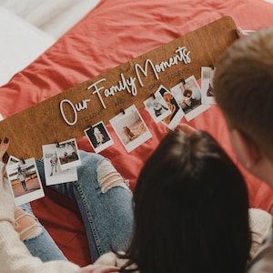 Our Family Moments Sign Wood, In These Moments Picture Frame Valentines Day Gifts for Couples, Wall Photo Display, Anniversary gift for Her