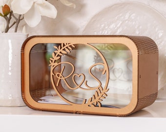 Wedding Card Box, Card box for Wedding, Money Box, Personalized Memory box, Wooden Envelope Box, Keepsake Box, 2b1Wedding Rustic Decor