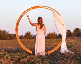 Personalized Wedding Arch, Wedding Arch Triangle Circle Hexagon, Ceremony Arch, Wedding Backdrop,Rustic Wooden Arch for Outdoor Ceremony