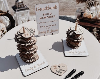 Wedding Guest Book Alternative Personalized Guest Book for Wedding Boho GuestBook (Wood) Wedding Sign Guest Books Ideas 2b1Wedding Decor