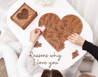 Razones por las que te amo, regalo de rompecabezas del día de San Valentín, regalos personalizados para ella, regalos de cumpleaños para ella, regalo de novia, regalos de aniversario