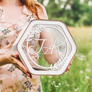 Scatola di carte da sposa rustica, scatola di carte per matrimonio, regali di nozze, decorazioni nuziali, decorazioni per matrimoni, scatola di memoria, scatola ricordo, salvadanaio