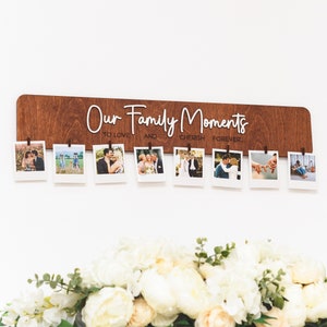 Romantic Christmas Gifts for Girlfriend Photo Wall Decor, Unique Christmas Gifts for Her, Christmas Gift for Women, Wood Photo Frame 3 + font a (small)