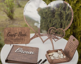 Wedding Guest Book Alternative Wood Drop Box Heart Wedding Personalized Wedding Guest Book Sign Rustic Wedding Ceremony Decor 2b1Wedding