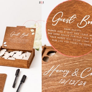 Alternative au livre d'or de mariage, panneau de mariage personnalisé pour arbre généalogique de mariage bois, décoration de mariage personnalisée 2b1Wedding image 6