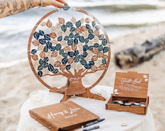 Wedding Guest Book Alternative, Personalized Family Tree Guest Book Wedding Sign - Wood, Custom Wedding Decor 2b1Wedding