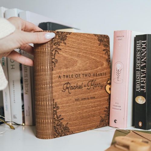 Memory Book for Couples Wood, Keepsake Chest, Personalized Gifts