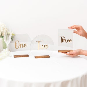 Acrylic Table Numbers Wedding, Wedding Table Numbers, Wedding Table Decor, Wedding Decor, Table Numbers for Wedding, 2b1Wedding image 1