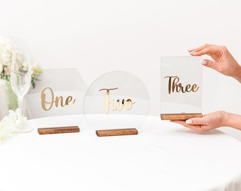 Acrylic Table Numbers Wedding, Wedding Table Numbers, Wedding Table Decor, Wedding Decor,  Table Numbers for Wedding, 2b1Wedding