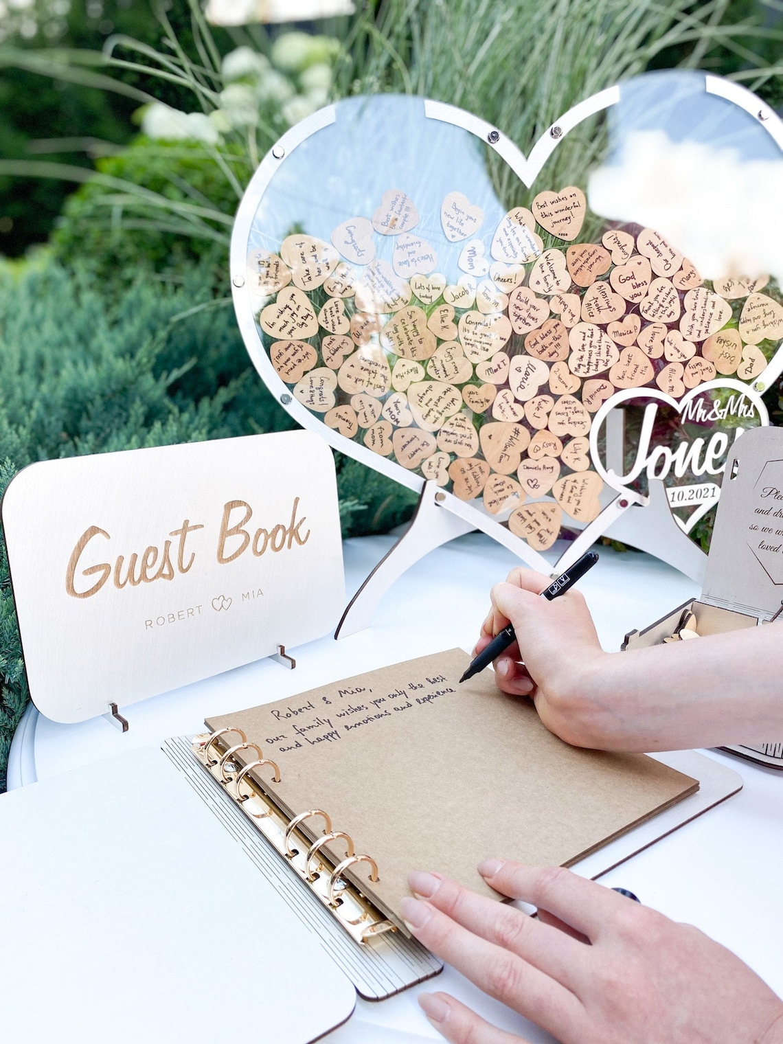 Personalized Guest Book Silver Wedding Guest Book Etsy