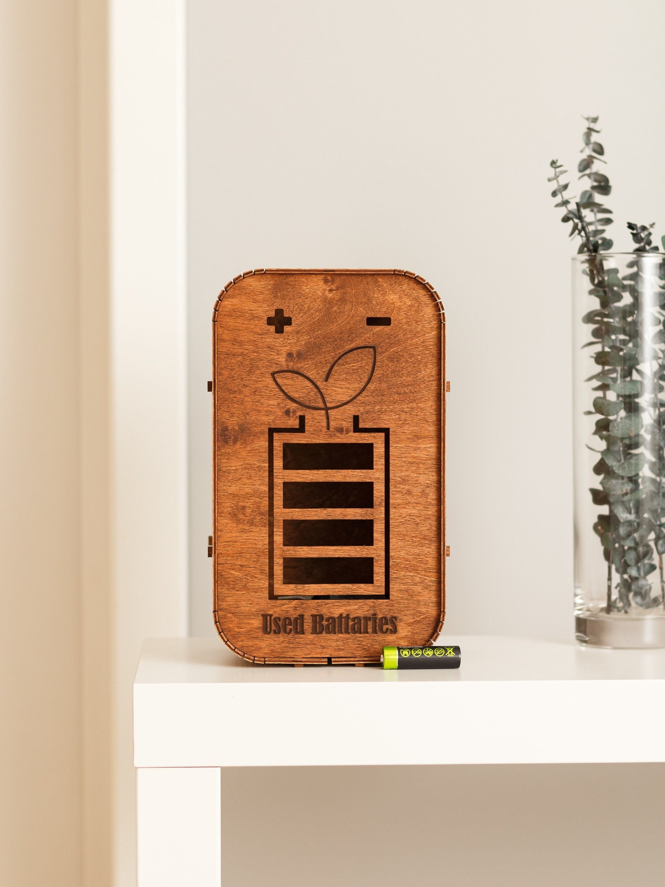 Battery Box Recycling Batteries Container Used Batteries Etsy