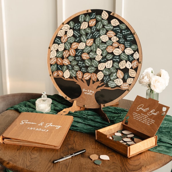 Wedding Guest Book Alternative, Personalized Family Tree Guest Book Wedding Sign - Wood, Custom Wedding Decor 2b1Wedding
