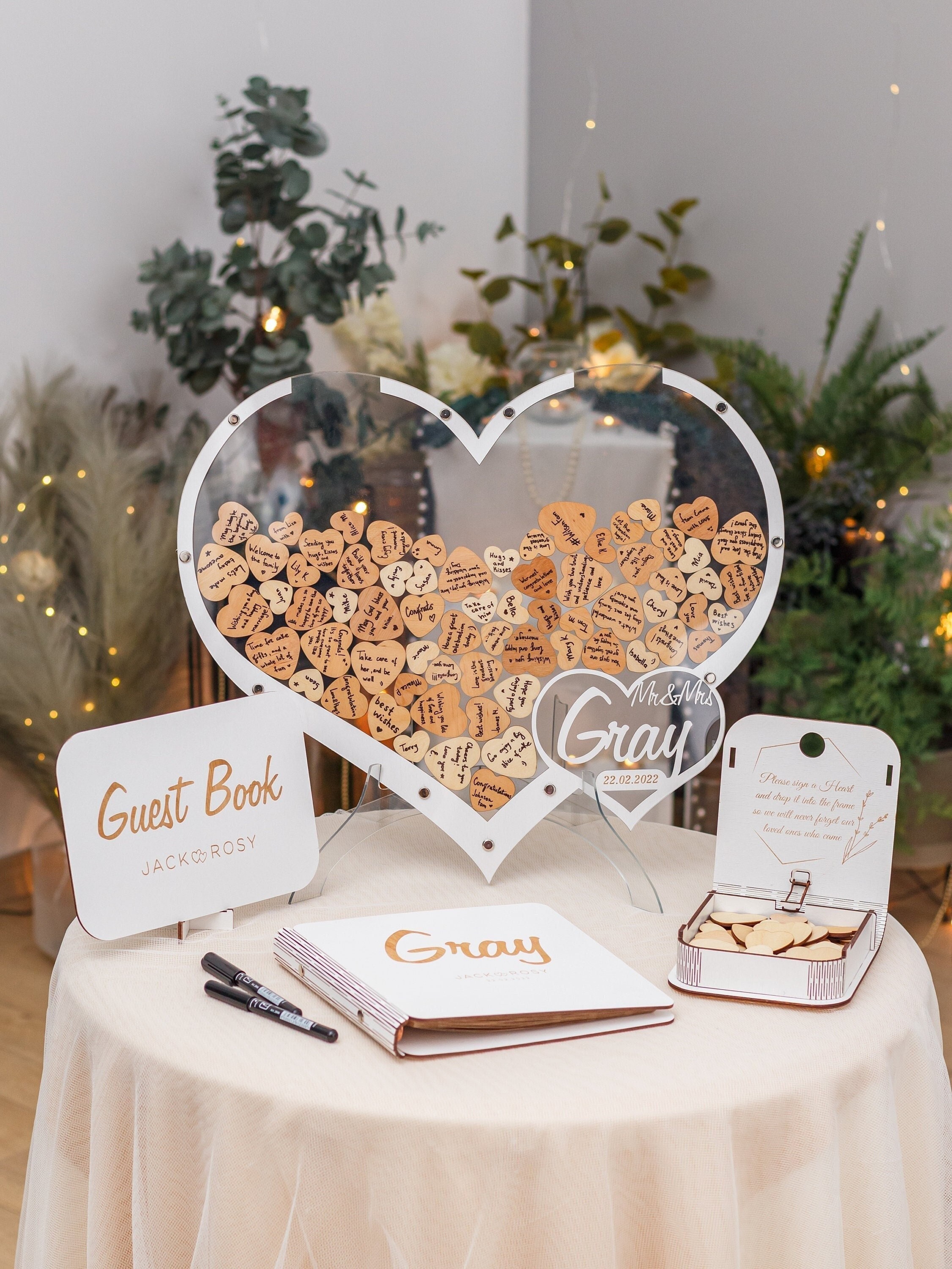 Wedding Guest Book Alternative, Personalized Guest Book for
