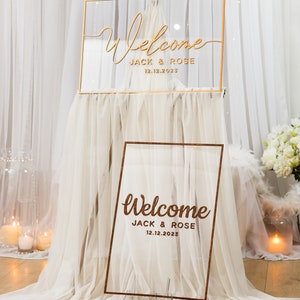 Wedding Welcome Sign, Acrylic Welcome Board, Personalized Wedding Signs, Welcome to our Wedding Sign, 3D Wedding Sign, Rustic Wedding Decor image 2