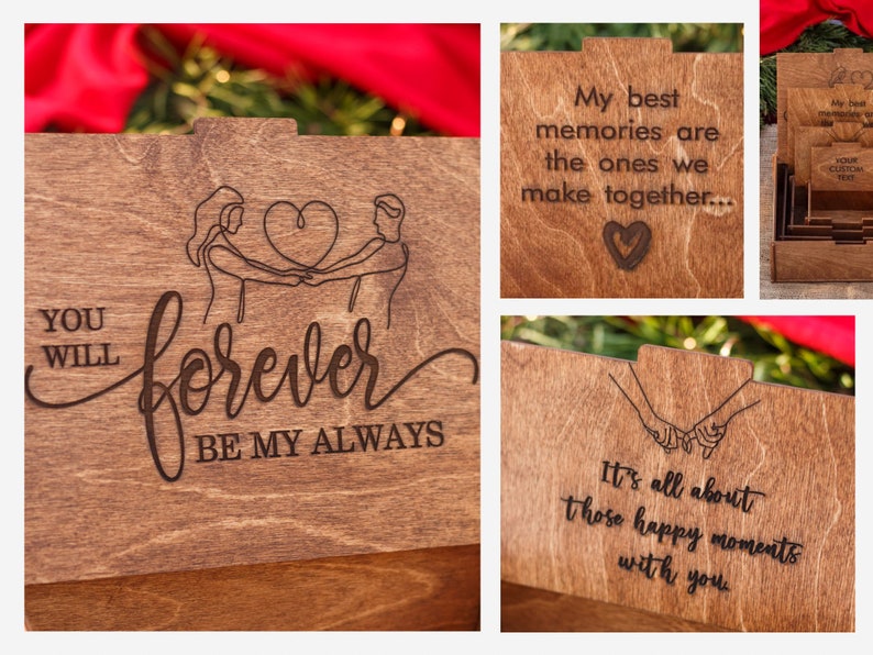 Keepsake Box, Wooden Memory Chest, Personalized Gift Box, Anniversary gifts, Christmas gifts, Engagement Wedding gift for Couple image 5