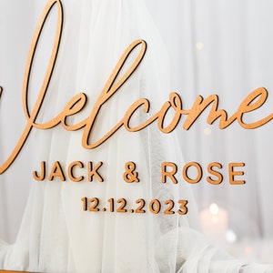 Wedding Welcome Sign, Acrylic Welcome Board, Personalized Wedding Signs, Welcome to our Wedding Sign, 3D Wedding Sign, Rustic Wedding Decor image 8