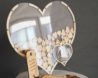Hearts form – Simple wedding sign, Wedding Guest Book, Guest Book Alternative, Wedding decor from 2b1 Wedding