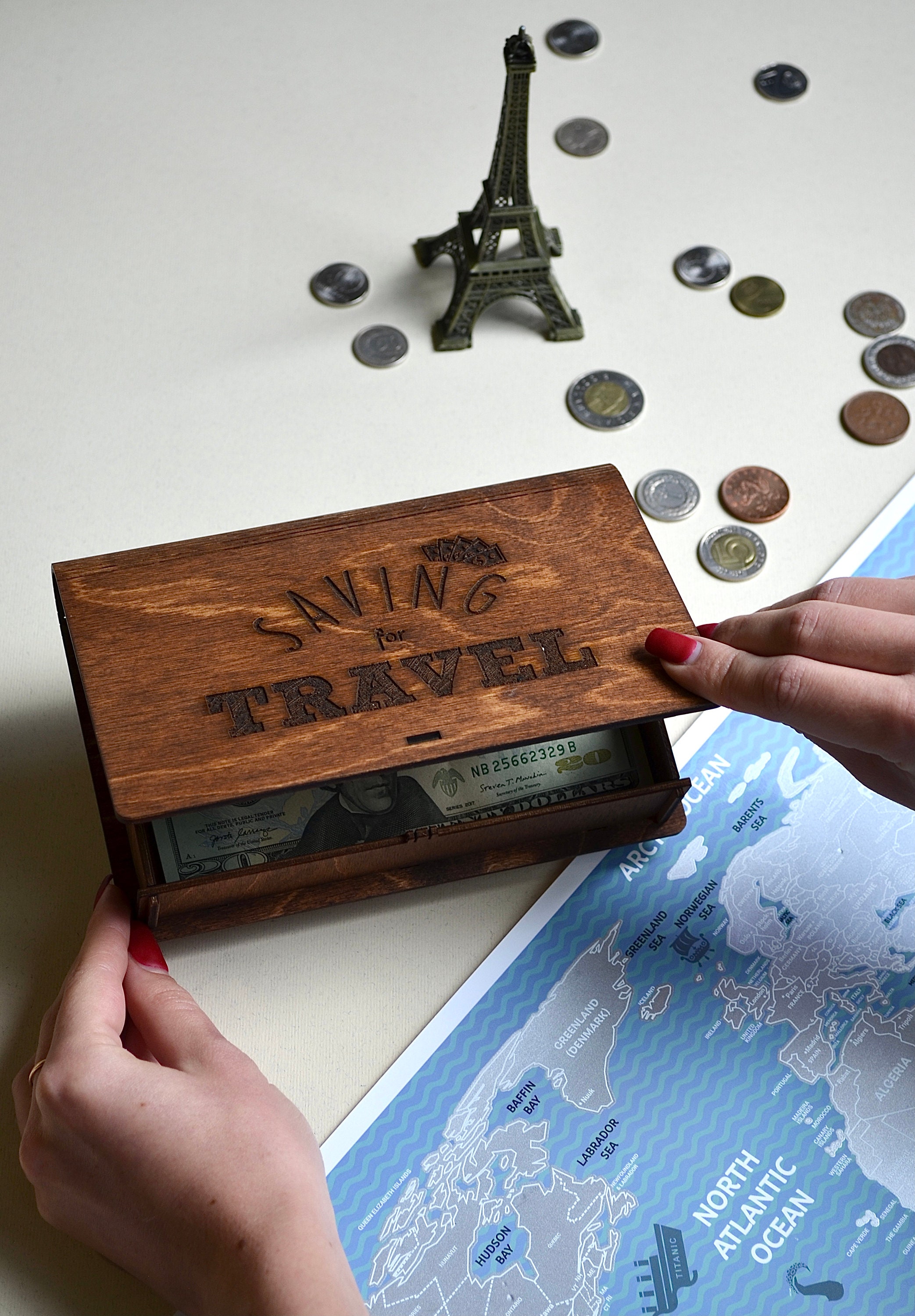 Gift Box Cash Box Travel Fund Money Box Wooden Box for Etsy Canada