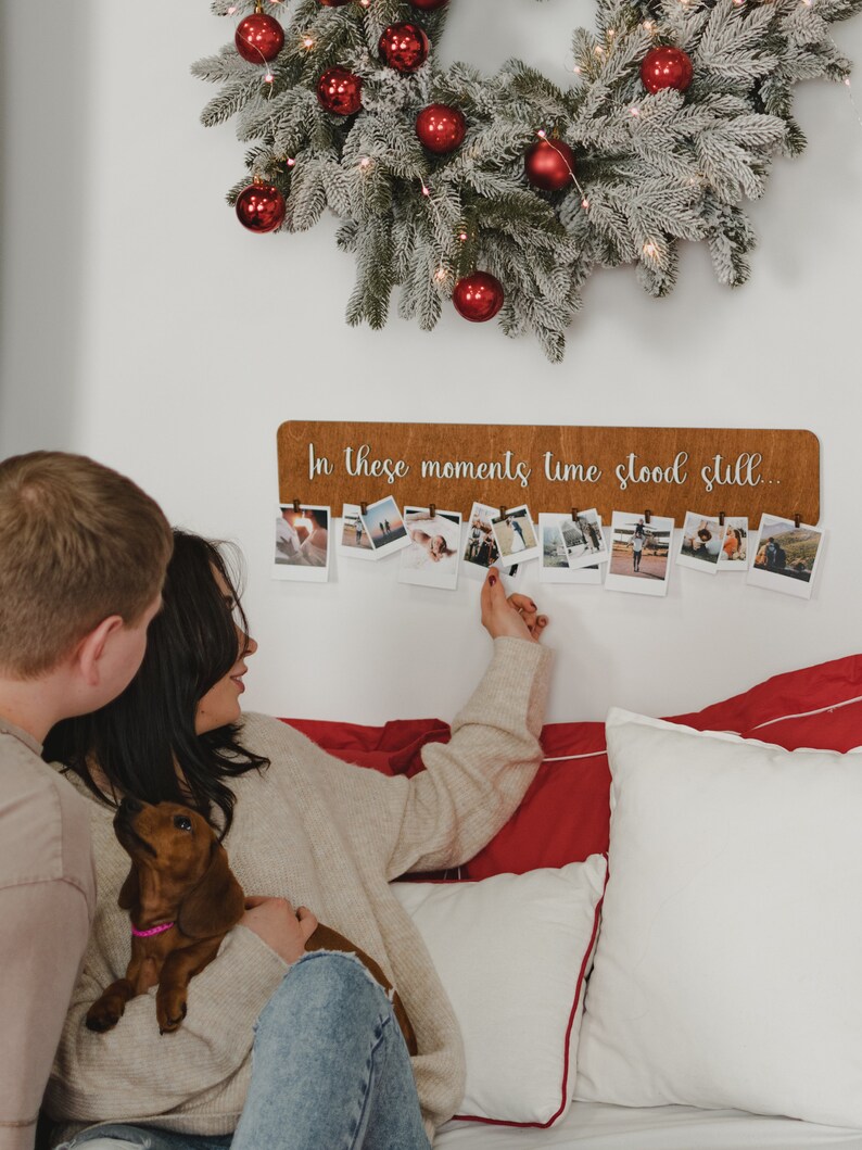 Cadeaux de la Saint-Valentin, cadeaux de couple personnalisés, panneau en bois familial dans le cadre photo de ces moments, affichage de photos murales, cadeaux danniversaire image 6