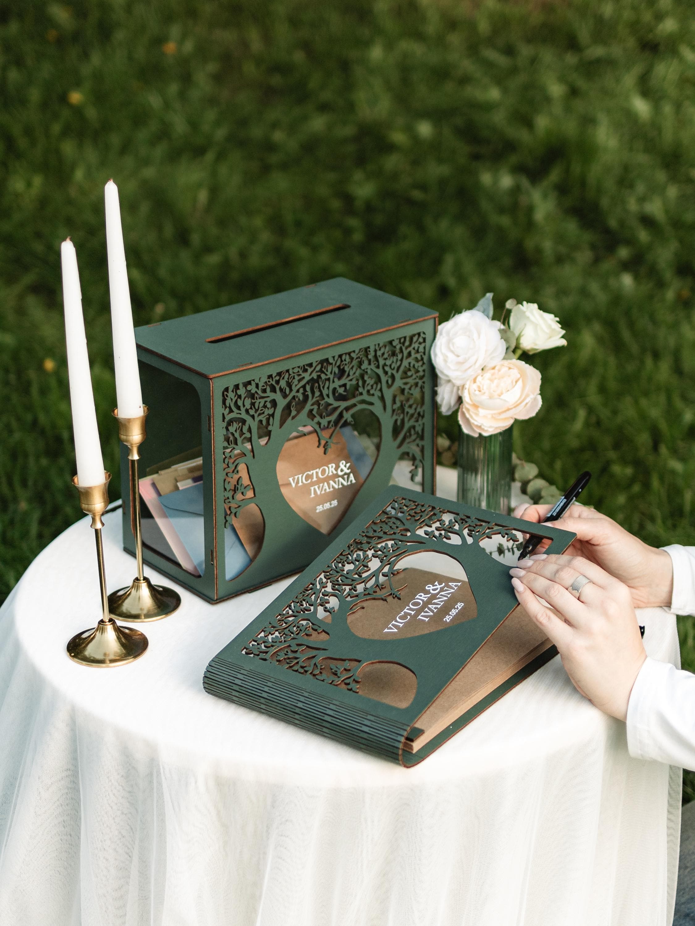 Wedding Guest Book and Card Box