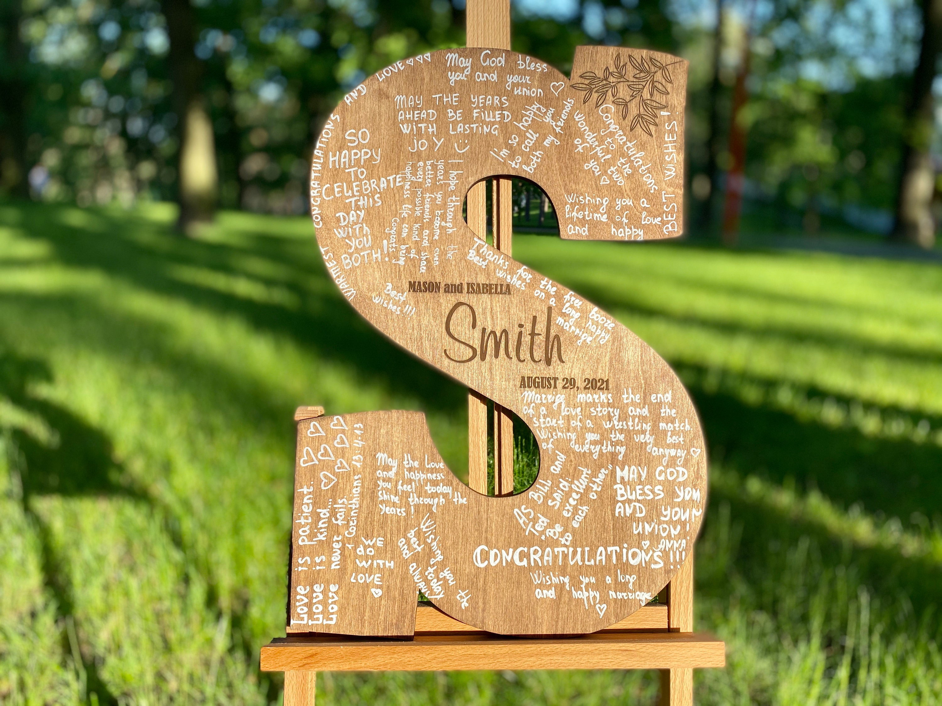 Wedding Guest Book Personalized Letter Form Guest Book Sign Etsy