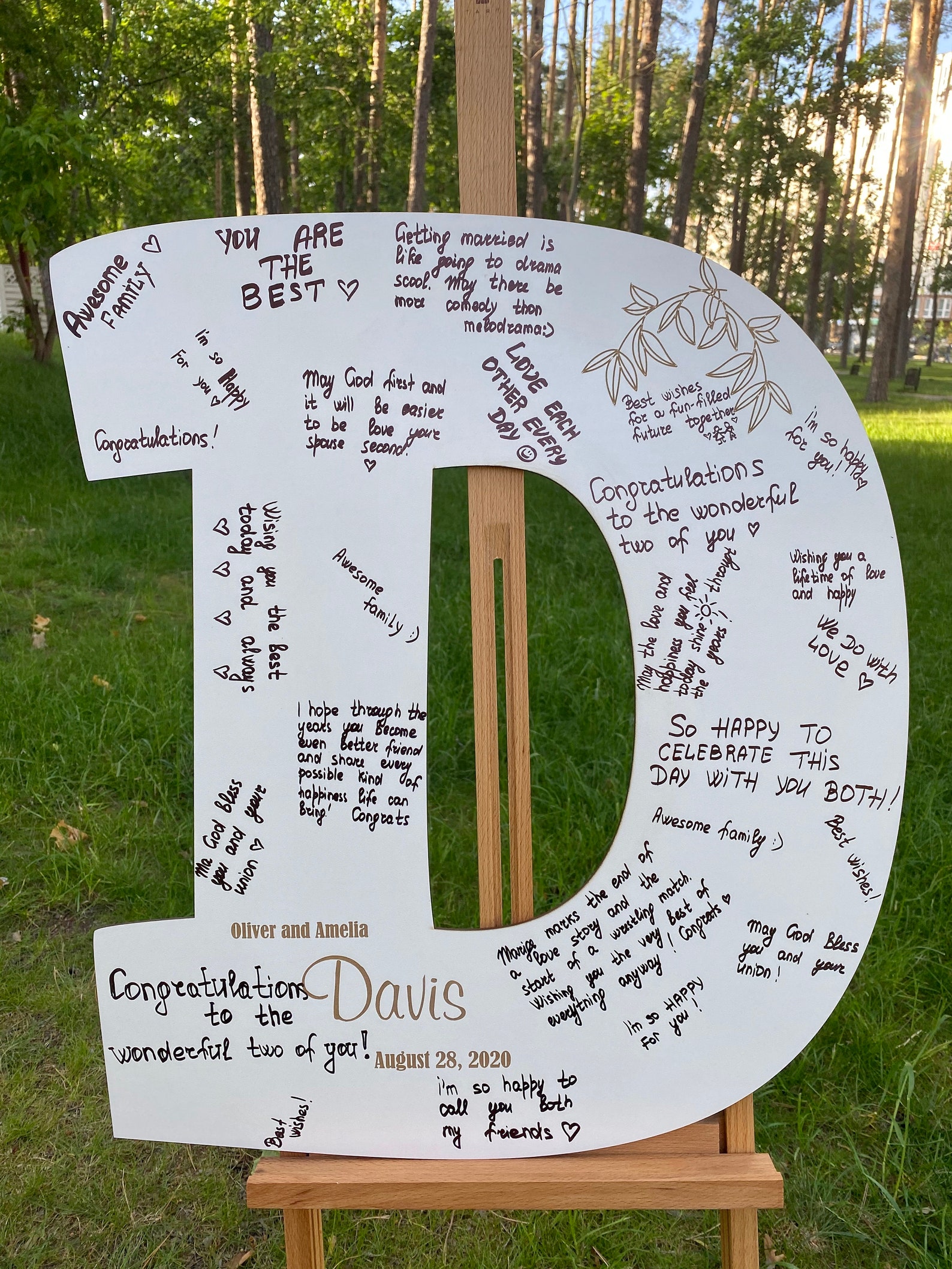 Wedding Guest Book Personalized Letter Form Guest Book Sign Etsy