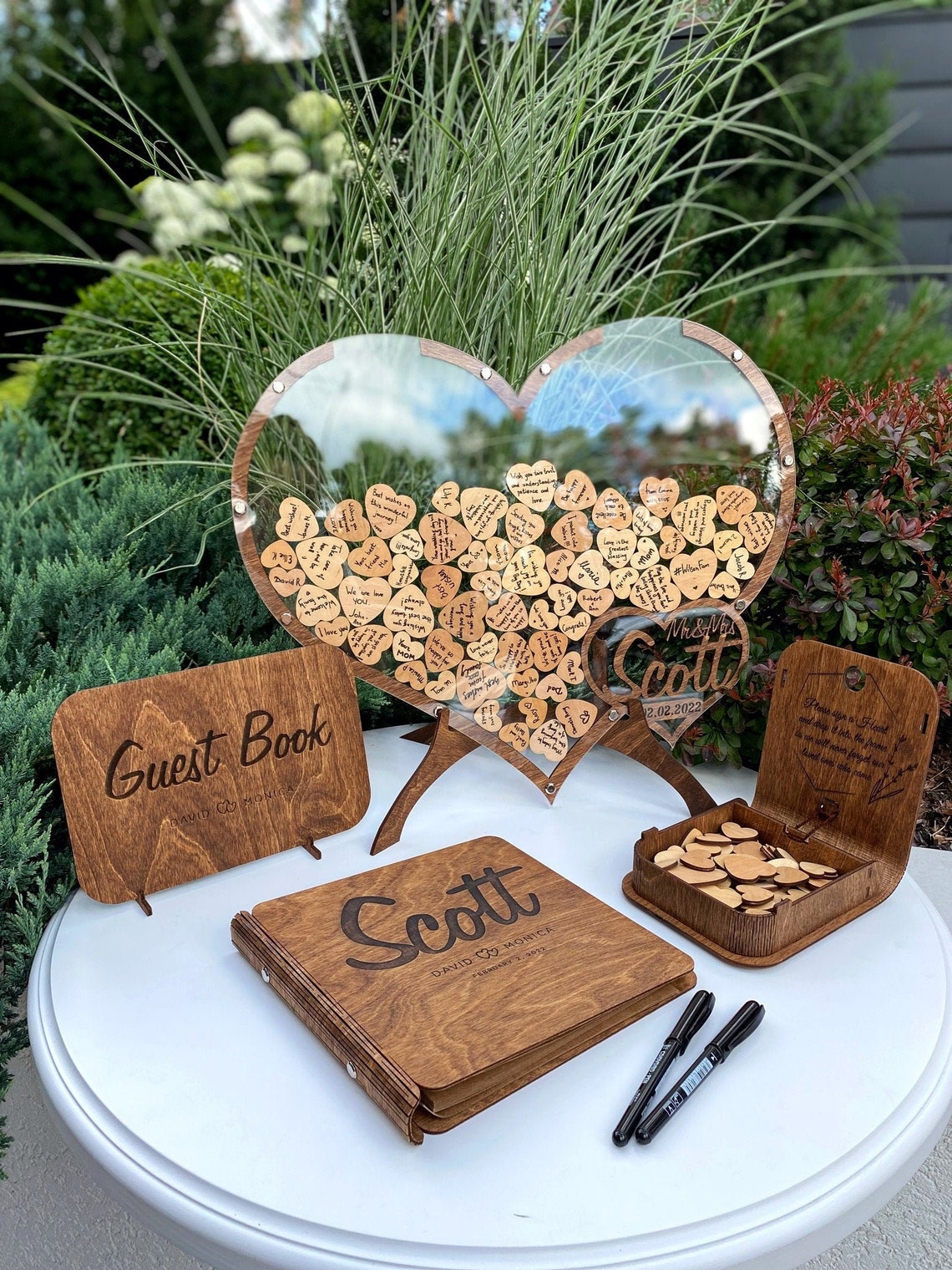 Guest Book Alternative Wood Wedding Guest Book Rustic image 1