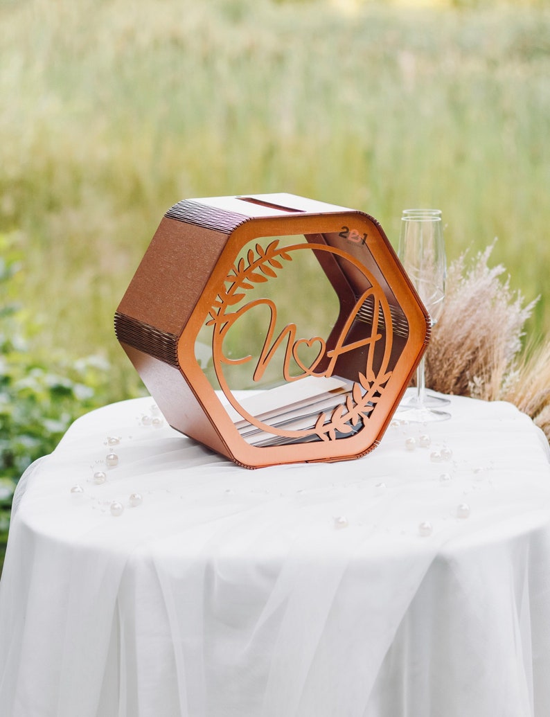 Personalized Card Box for Wedding, Wedding Card Box, Wedding Gifts, Wedding Decorations, Wedding Decor, Memory Box, Keepsake Box image 3