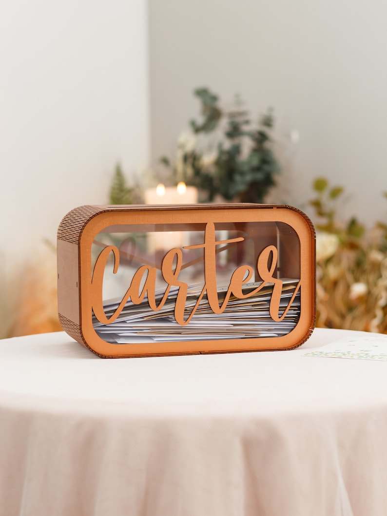 Wedding Card Box Wedding Card Holder Personalized Wedding Etsy