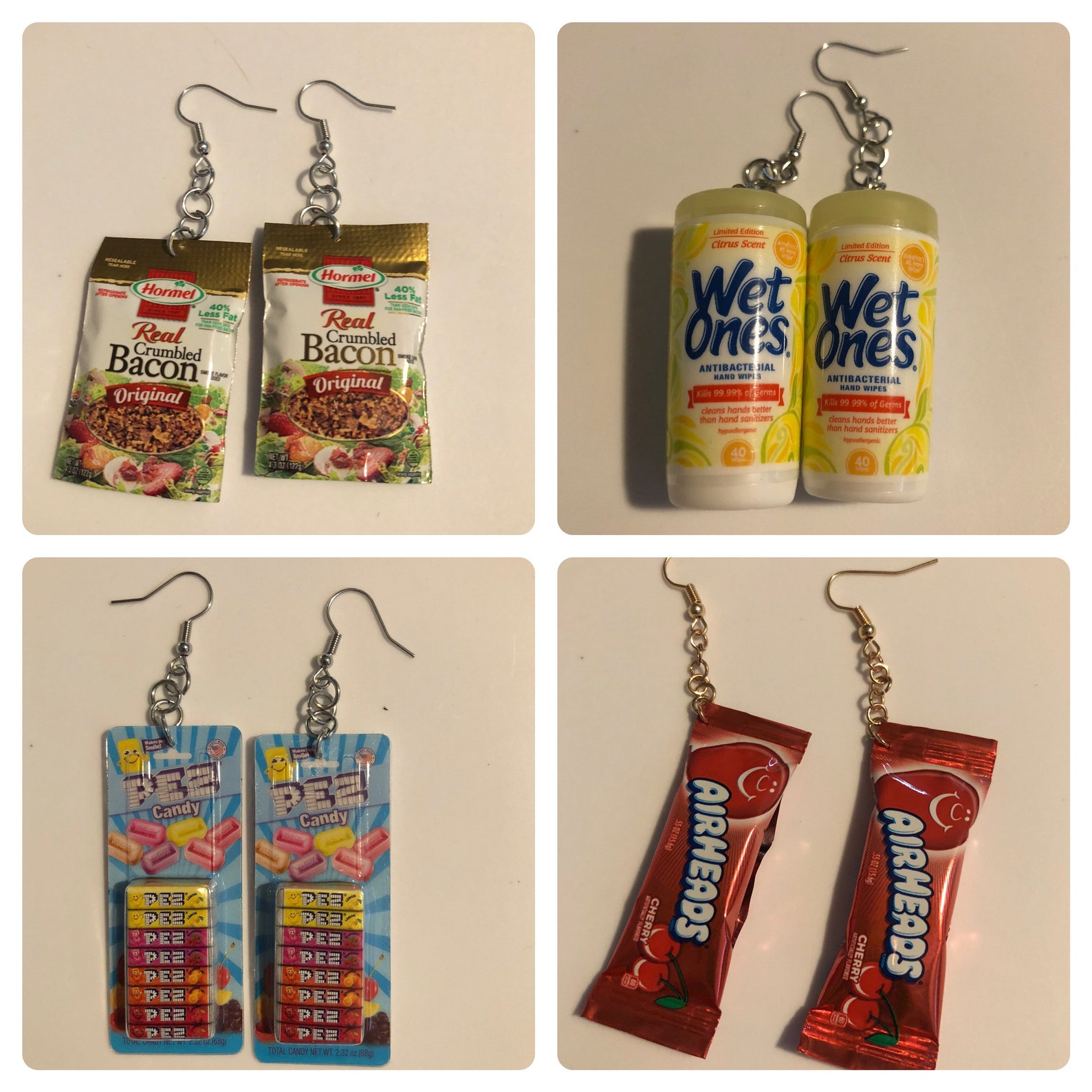 Mini brand earrings Etsy