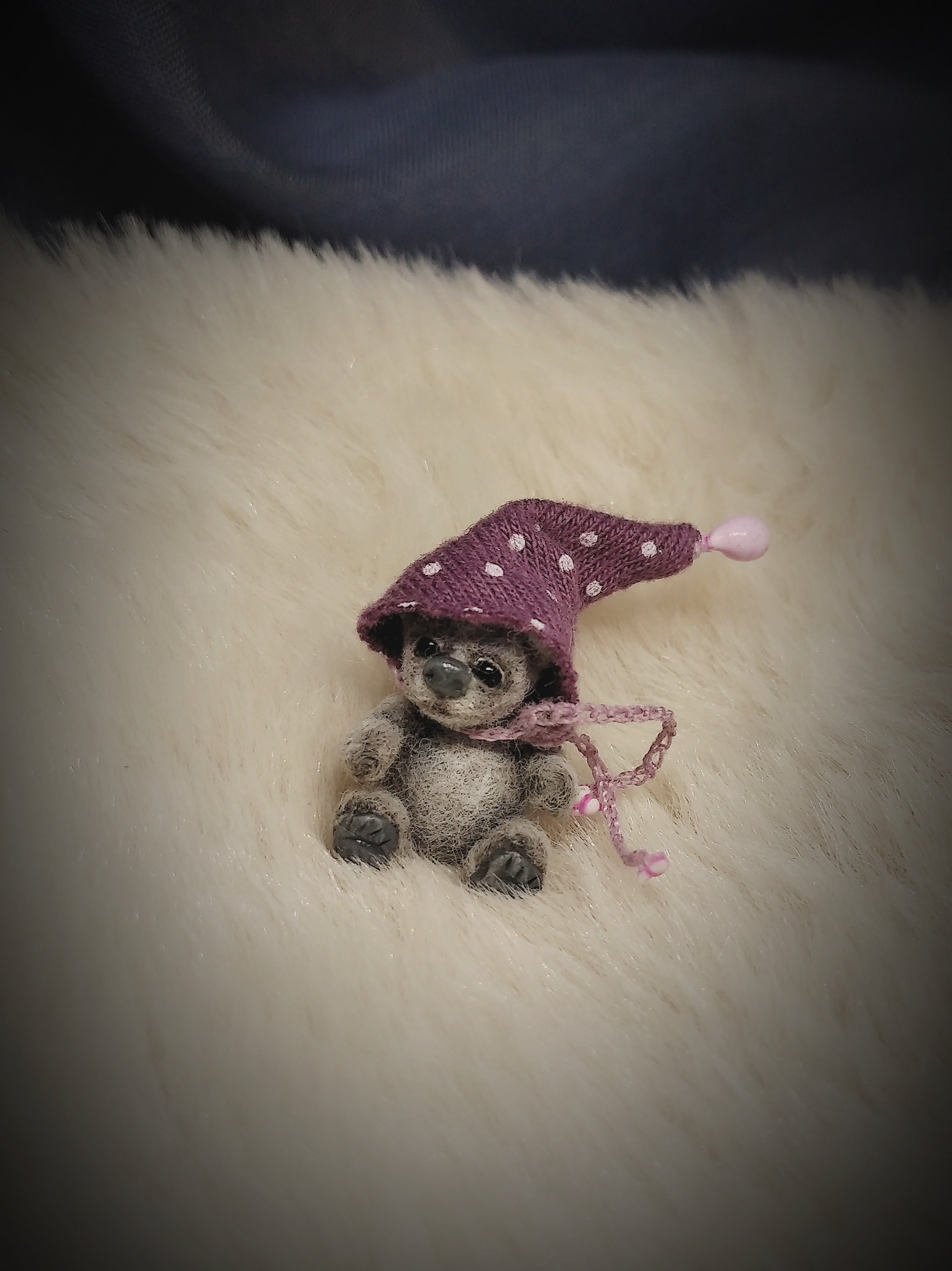 Micro teddy bear 0.71 inches 1.8 cm hook amazing tiny teddy | Etsy